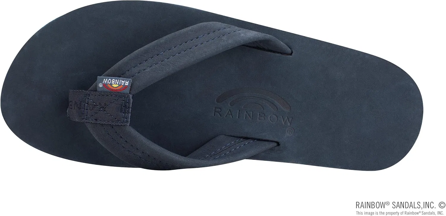 Мужские сандалии Rainbow из двухслойной кожи с поддержкой свода стопы Rainbow Sandals, Navy — фото 3