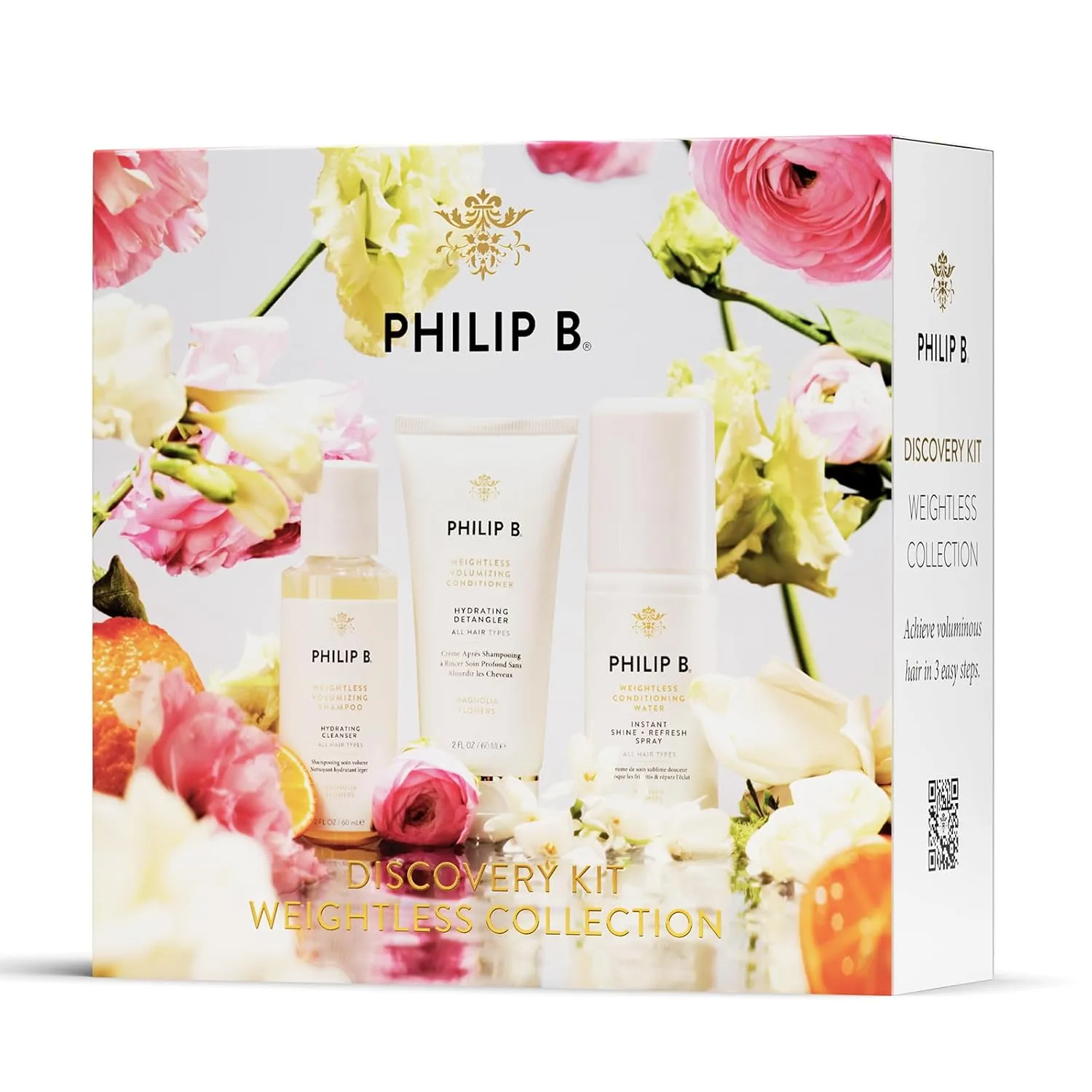Набор для знакомства с коллекцией PHILIP B. Weightless Collection Discovery Kit  - включает шампунь, кондиционер и увлажняющую воду с бодрящим ароматом цветков магнолии. 192 мл (1 шт.)