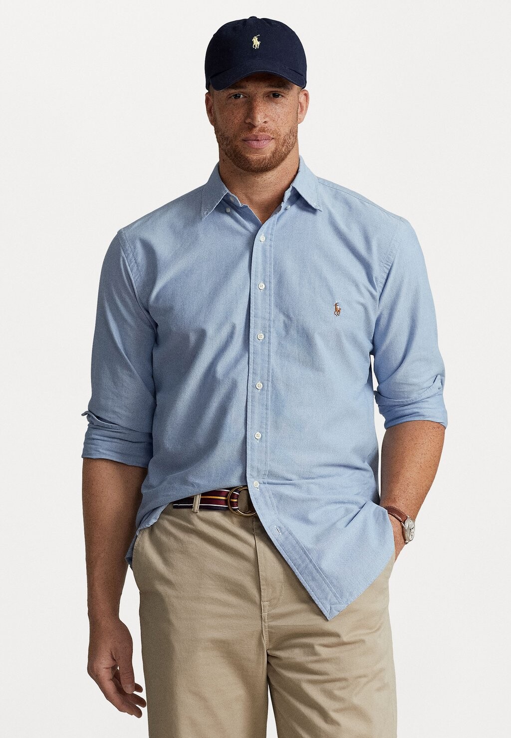 

Рубашка THE ICONIC OXFORD Polo Ralph Lauren Big & Tall, синий