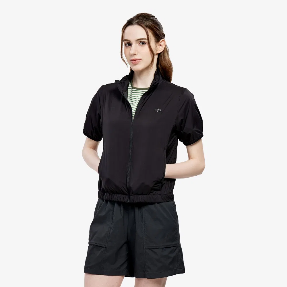 Куртка Lacoste, женская, черная, с короткими рукавами