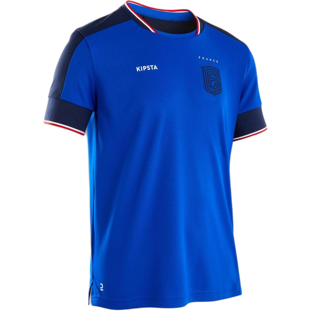 

DECATHLON Футболка ярко-индигово-синяя/темно-синяя для подростков
