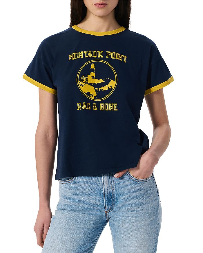 

Монток Бокси Рингер Ти rag & bone, синий