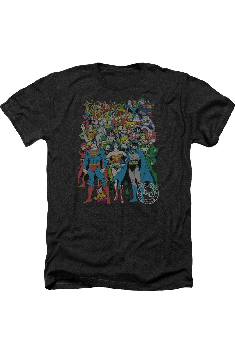 

Футболка / футболка для взрослых DC Comics Original Universe Heather Gildan, черный