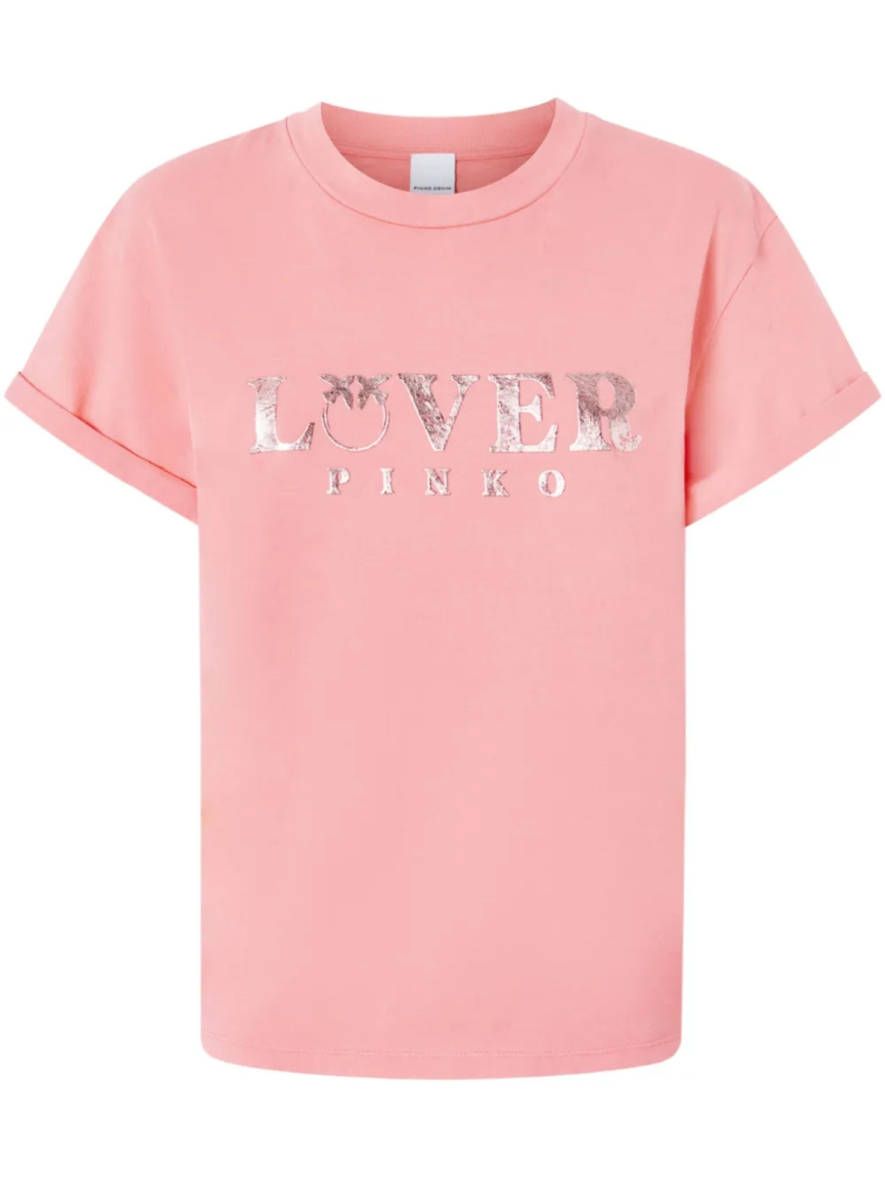 

Футболка с тисненым логотипом PINKO, розовый