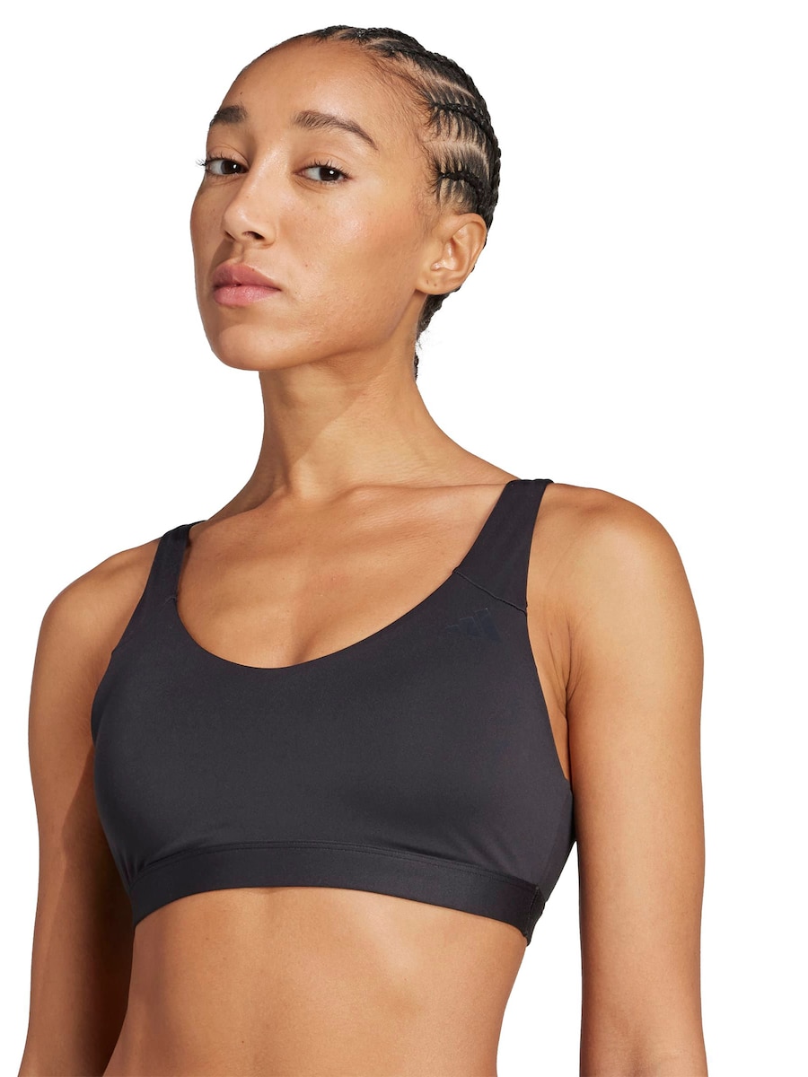 Спортивный бюстгальтер-бралетт ADIDAS PERFORMANCE All Me Ess, черный — фото 2