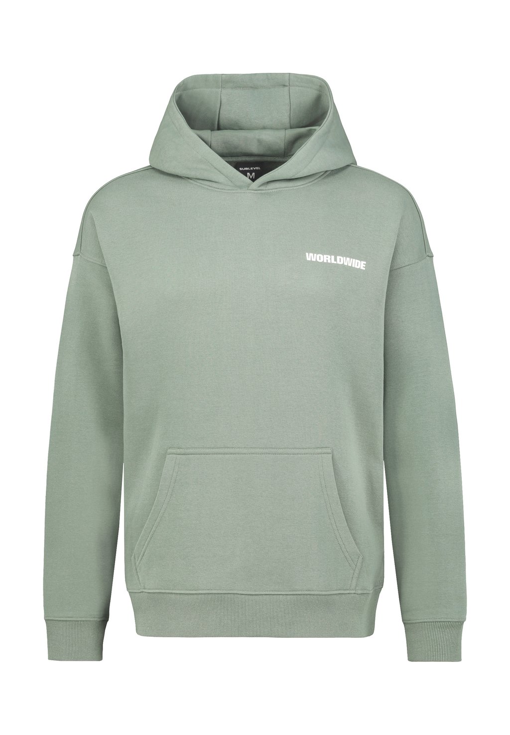 

Толстовка MIT KÄNGURUTASCHE UND LOGOPRINT - Hoodie Sublevel, светло-зеленый
