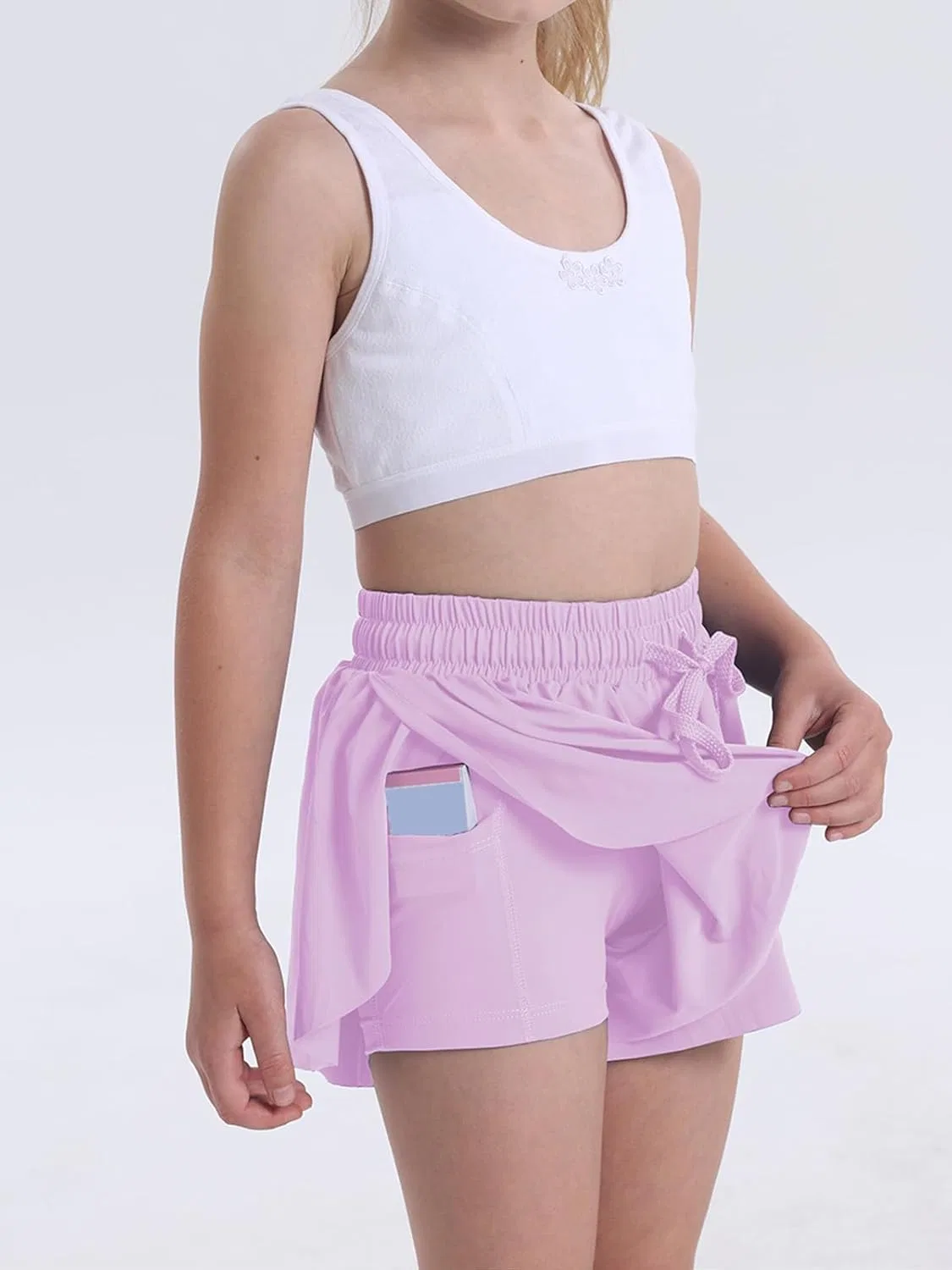 Шорты для девочек Flowy Shorts, Heyielda, Lightpurple — фото 2