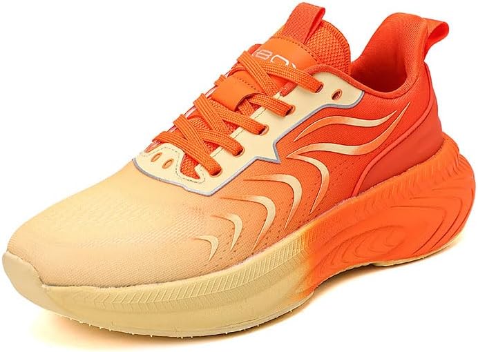 

Мужские дышащие спортивные кеды с сеткой, шнурками, толстой подошвой, легкие, противоскользящие и амортизирующие, подходят для ежедневной ходьбы Lhyxu, красный