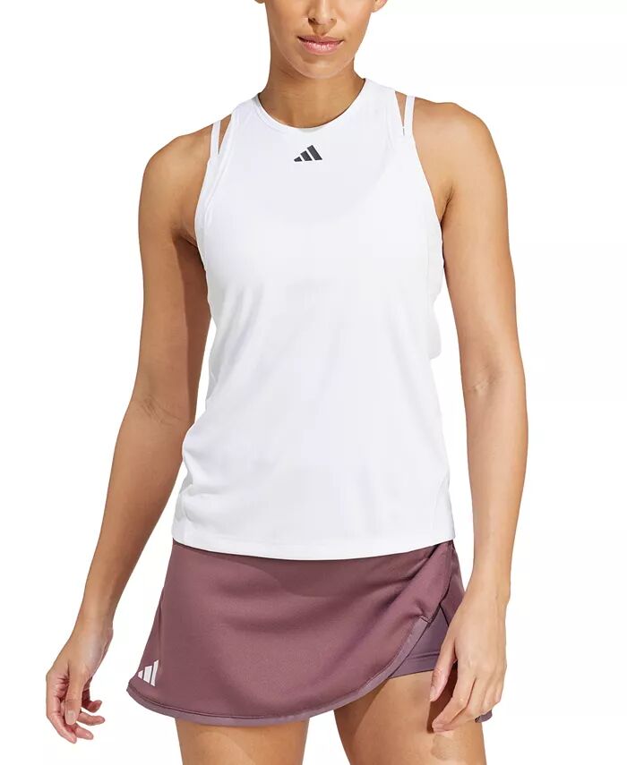 

Женская теннисная клубная майка-борцовка Slim Racerback adidas, белый