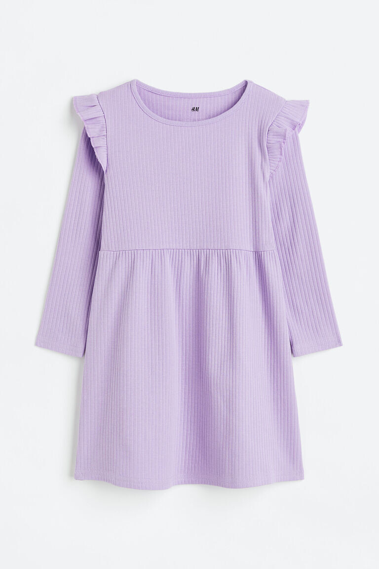 

Платье из джерси в рубчик H&M, фиолетовый