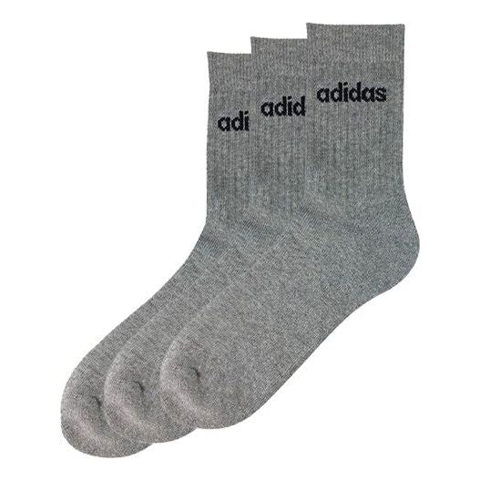 

Носки logo ribbed knit sports socks 3 pairs gray Adidas, мультиколор