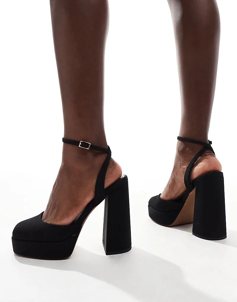Туфли Wide Fit Pressure на высоком каблуке черного цвета ASOS DESIGN — фото 2
