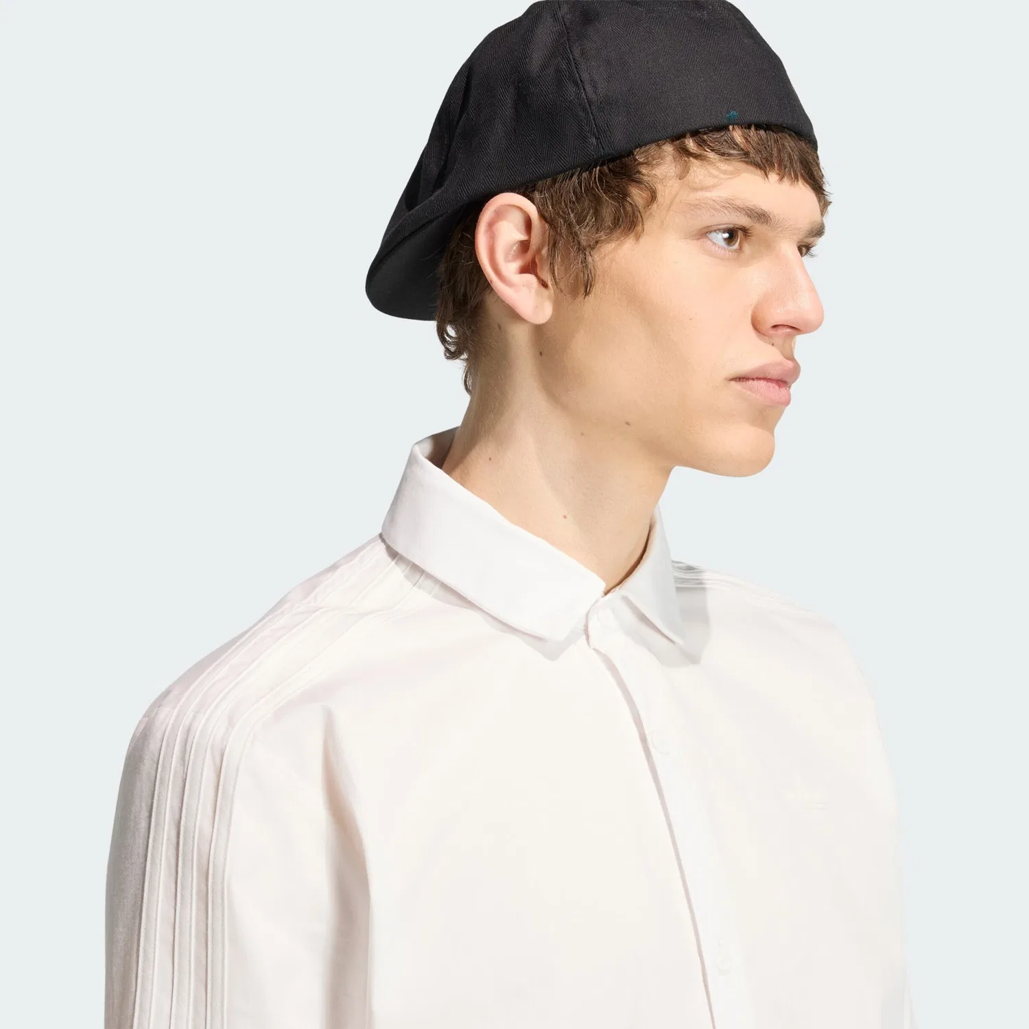 Рубашка на пуговицах Adidas Originals стандартного кроя, белая — фото 4