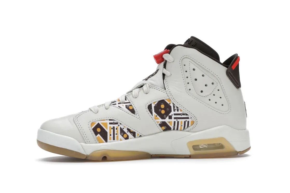 Детские кроссовки баскетбольные лимитированной серии Jordan 6 Retro, Sail/Team Orange-Gum Light Brown-Baroque Brown — фото 3