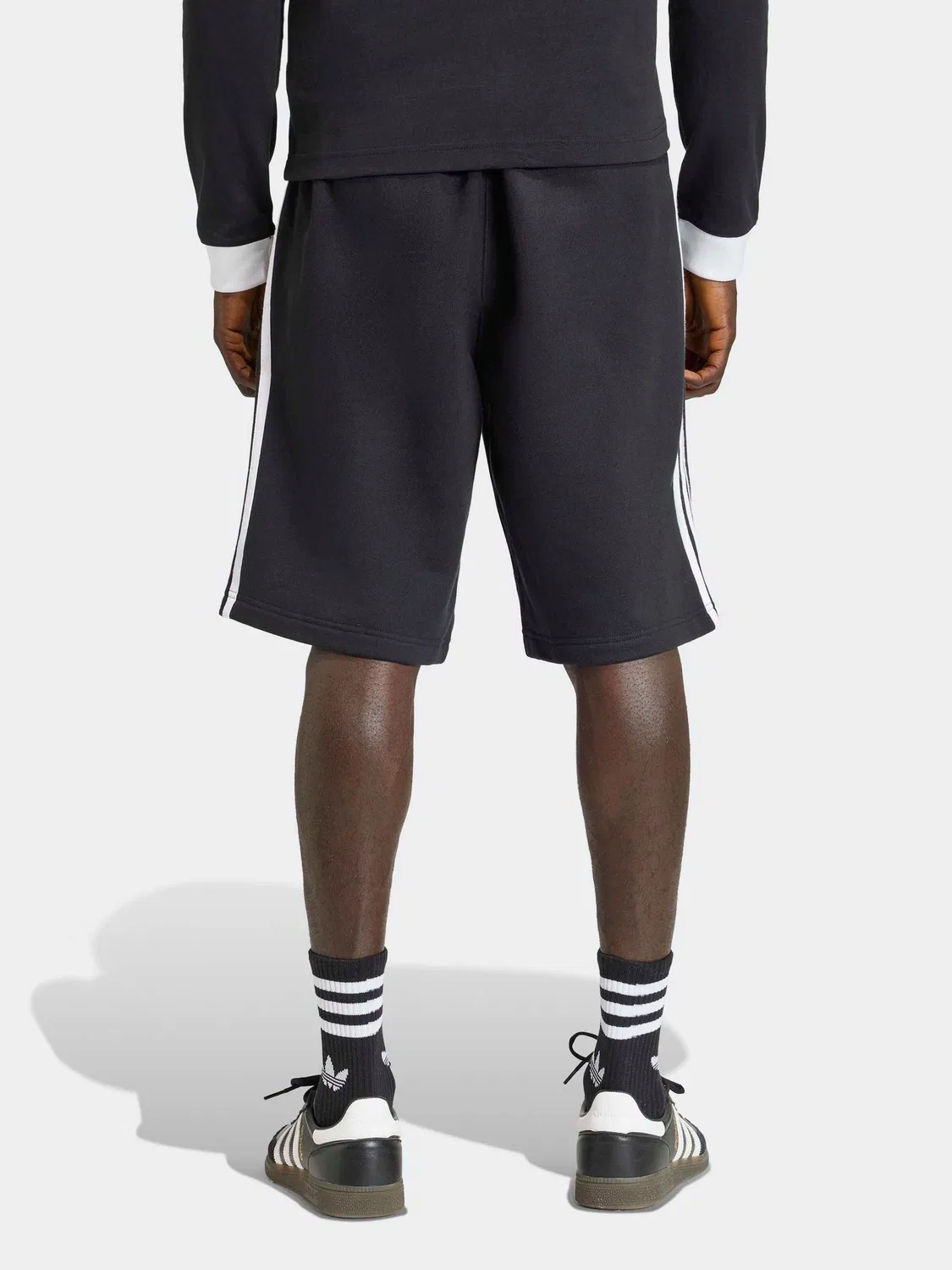 Шорты с утяжкой, 3-полосные, adidas Originals, черный — фото 2