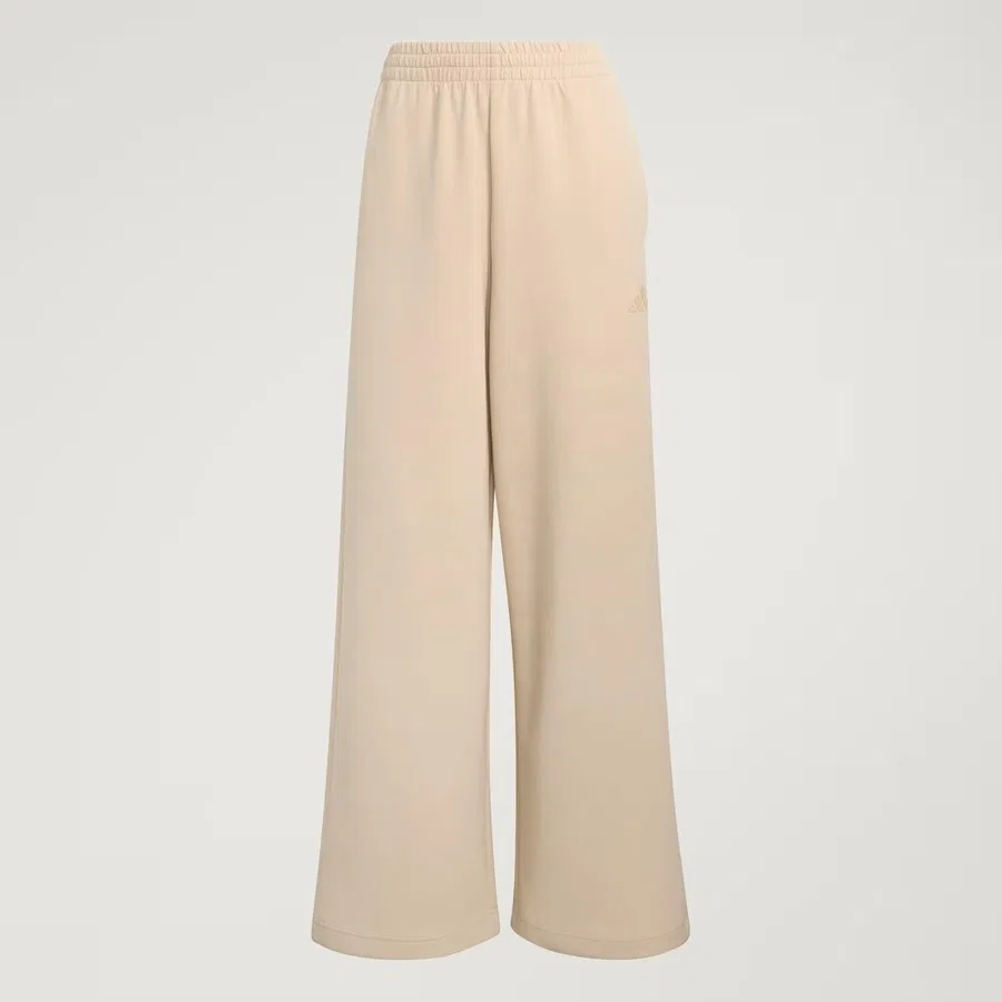 Штаны спортивные свободного кроя Soft Lux Straight adidas, Темно-синий/Бежевый — фото 3