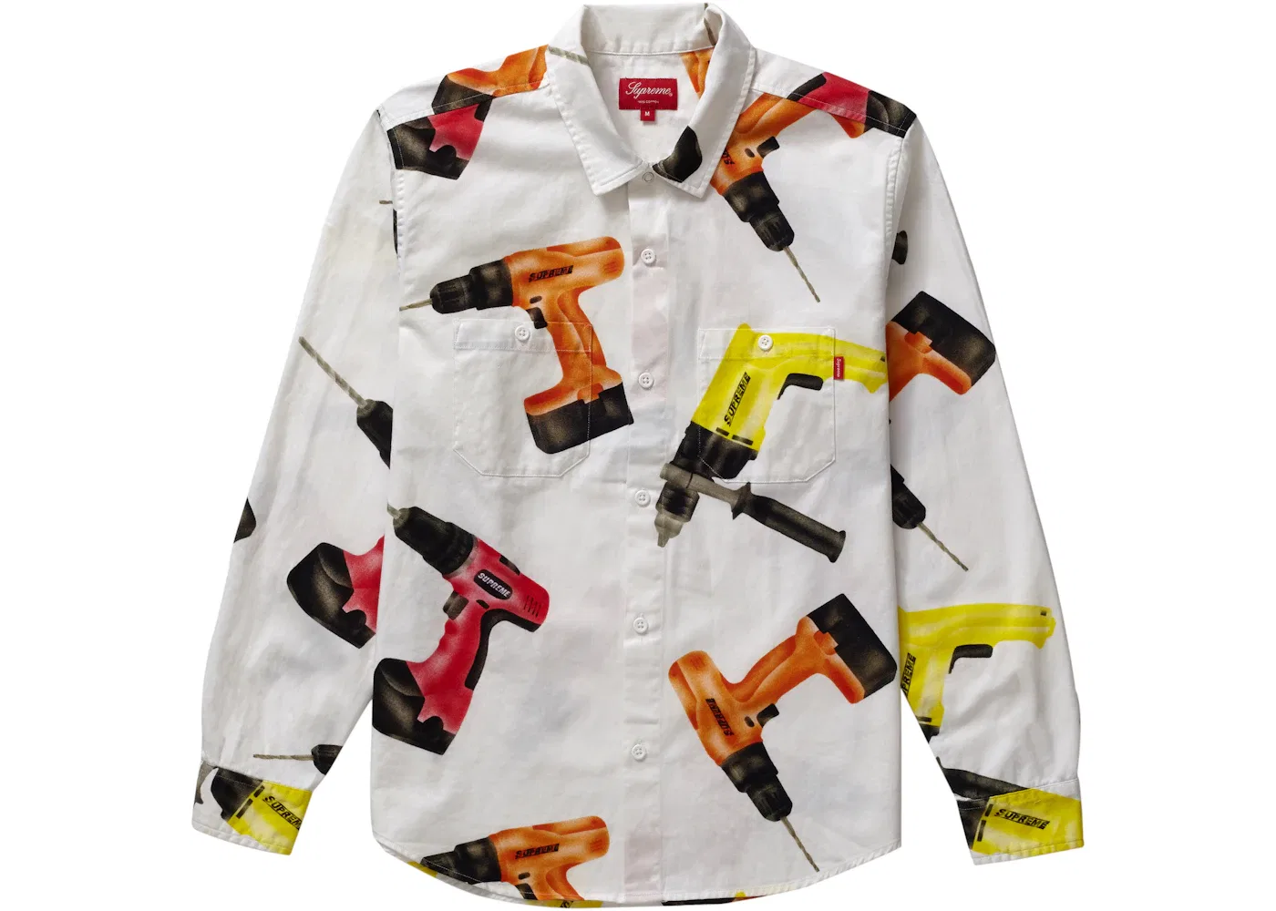 Мужская рубашка с длинным рукавом Supreme Shirt, White