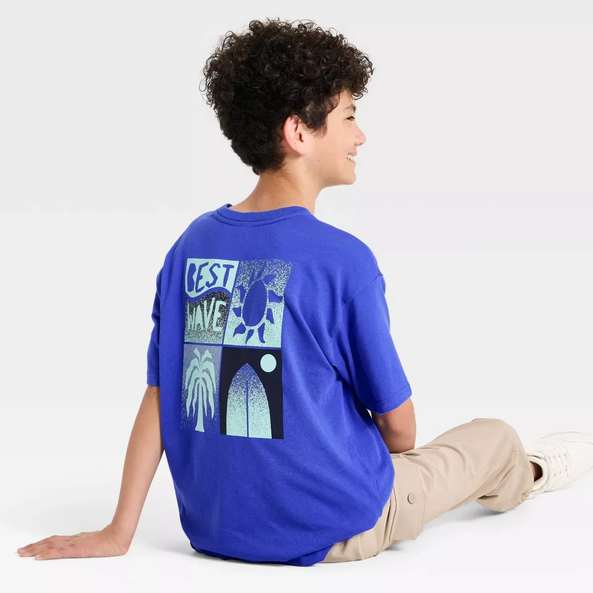 Детская футболка с коротким рукавом для мальчиков хлопковая KIDS PERFORMANCE, Royal Blue — фото 4