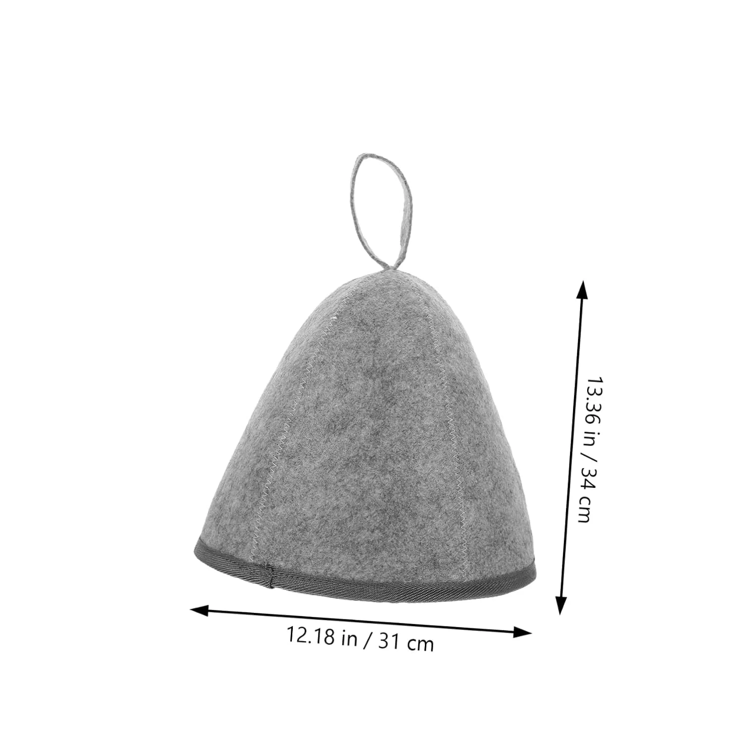 Шапочка для душа из фетра, LALADEFIEE, 2 шт, 34x31 см, Grey — фото 2