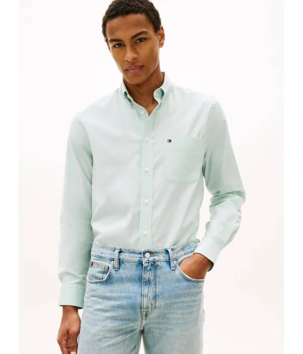 Мужская рубашка оксфордского плетения Tommy Hilfiger, Menta