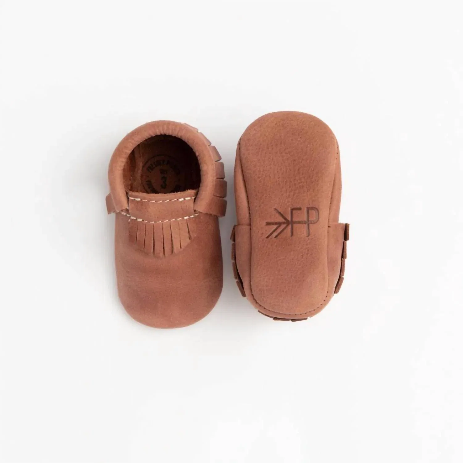 Детские мокасины на мягкой подошве с эластичным входом красный Rocks Moccasin Freshly Picked, коричневый — фото 2