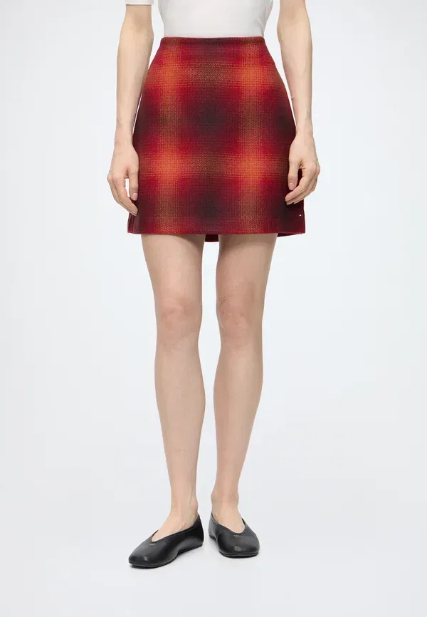 Юбка мини клетчатая Tommy Hilfiger, красный