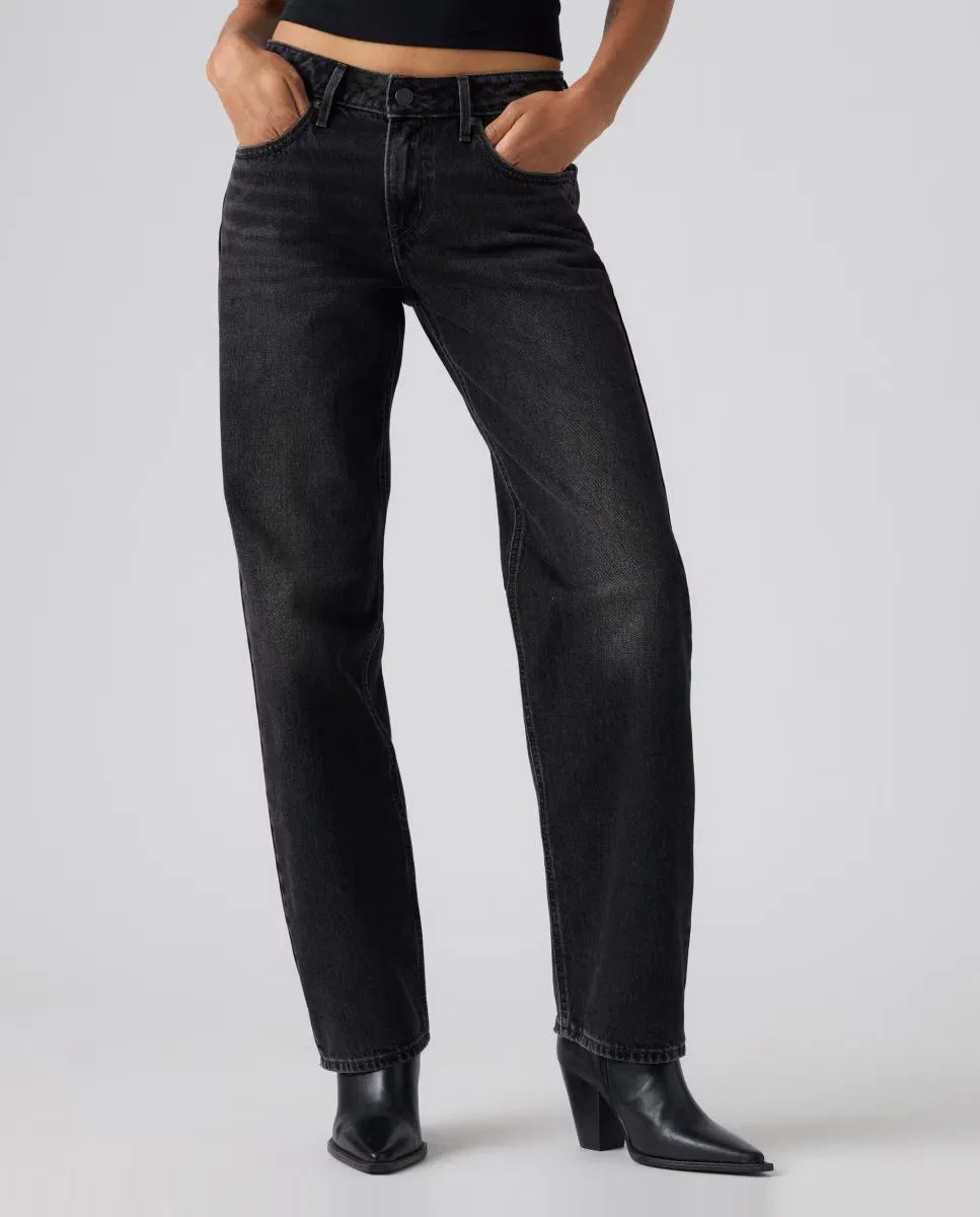 Женское прямые джинсы с низкой посадкой, Vaquero Slim Low Straight, Levi's, темно-серый — фото 3