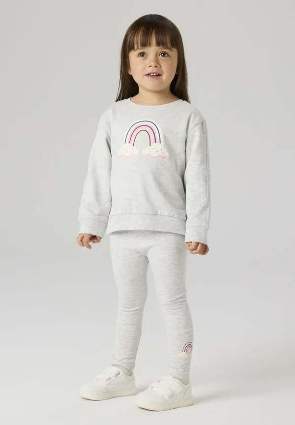 Худи с принтом Sweatshirt Name It, Light Grey Melange, светло-серый
