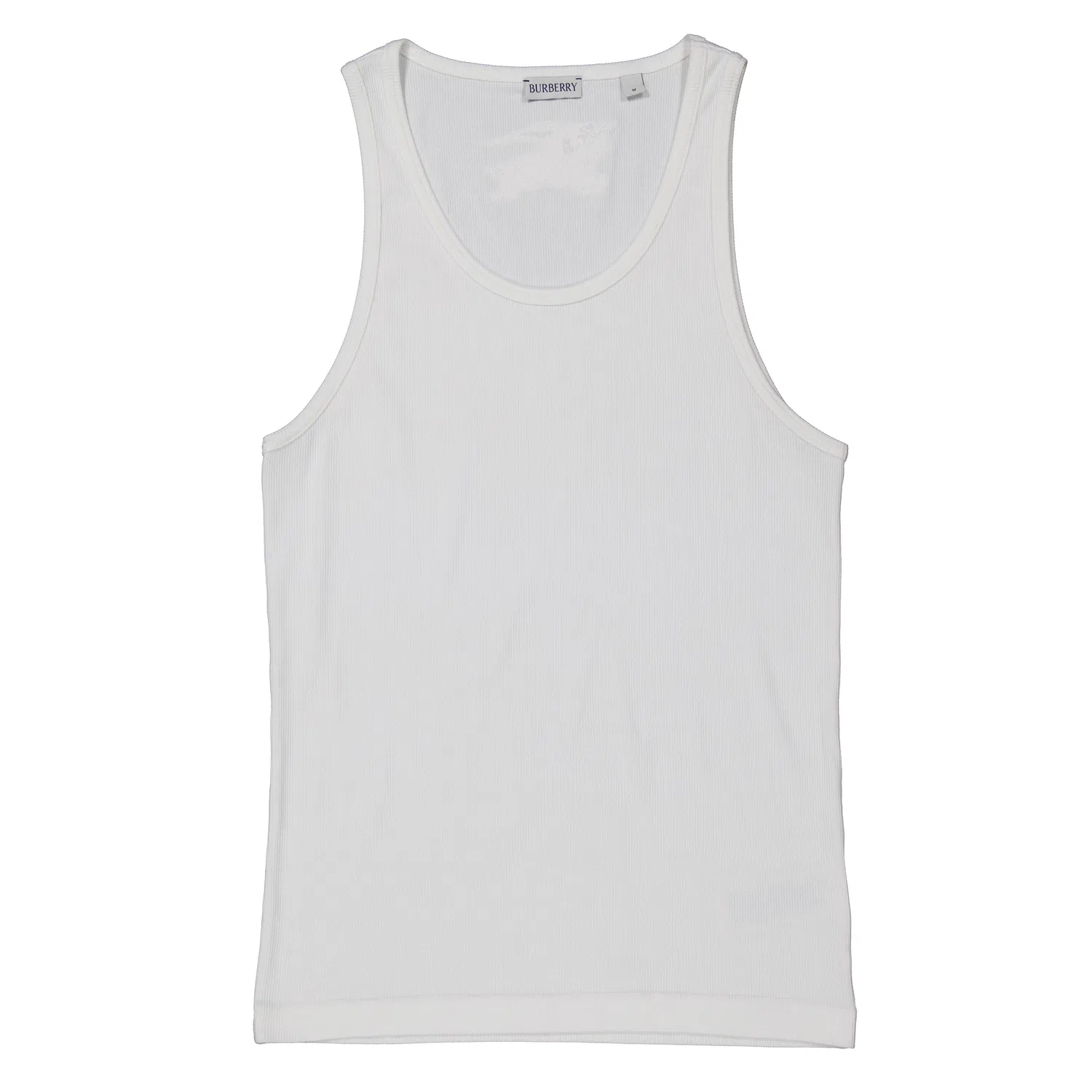 Мужская майка-борцовка из хлопка с эластаном Stretch Cotton Rib-Knit Tank Top Burberry, Salt