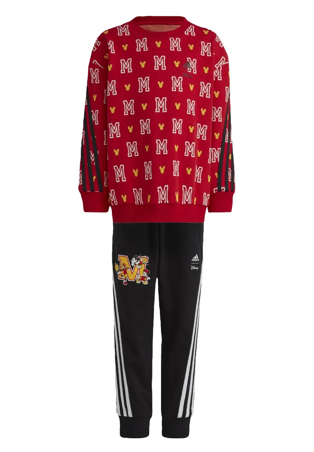 Спортивный костюм Disney с Микки Маусом - спортивный костюм Adidas Performance, Top:Better Scarlet/White/Bold Orange Bottom:Black/White