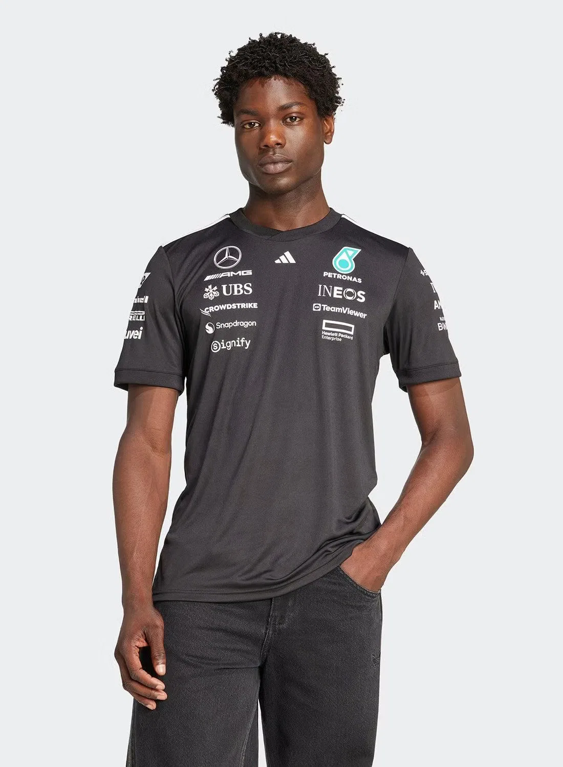 Джерси гоночное с технологией AEROREADY Mercedes - AMG Petronas Formula One Team Adidas, черный