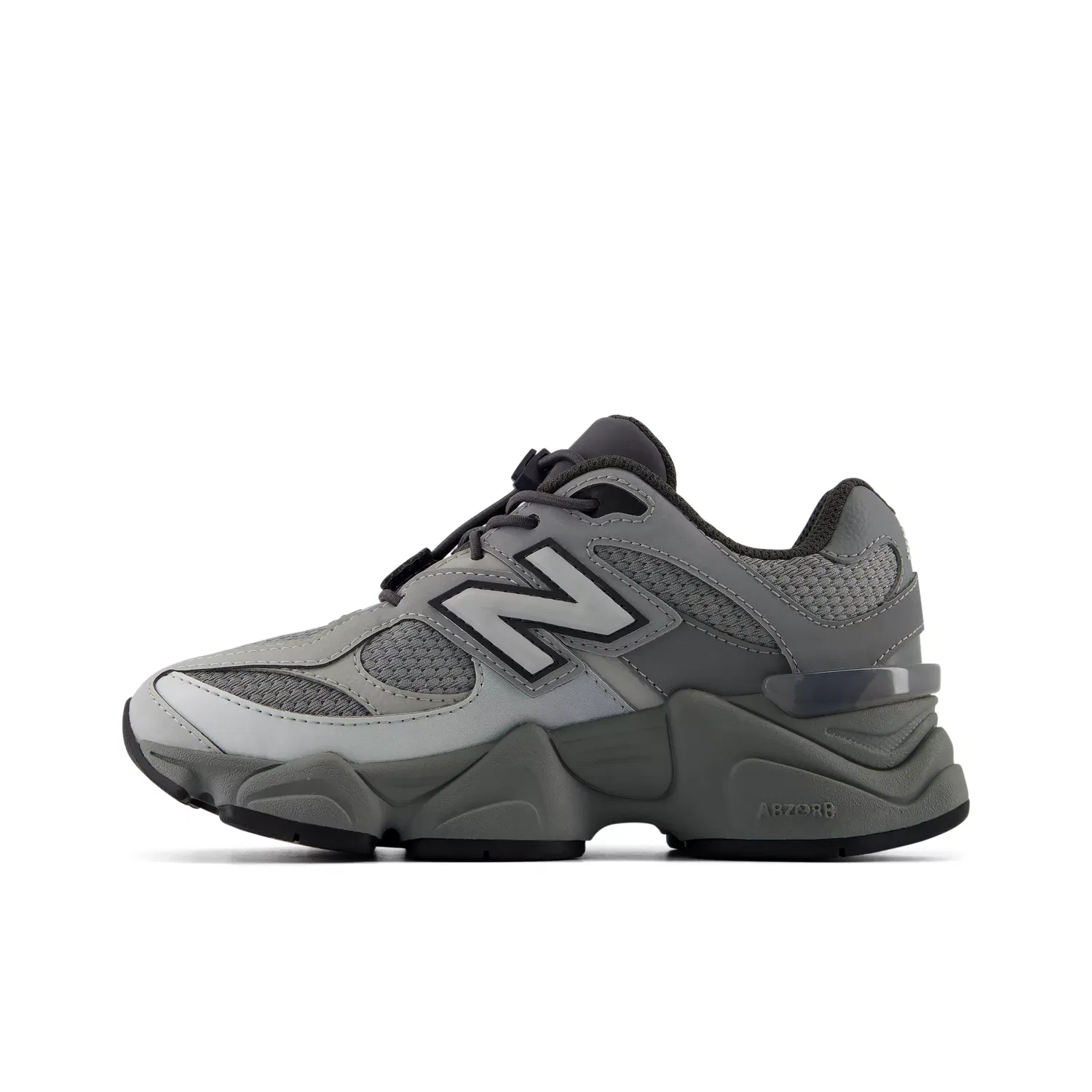 Детские кроссовки New Balance 9060 Bungee с эластичными шнурками, Slate Grey With Harbor Grey — фото 3