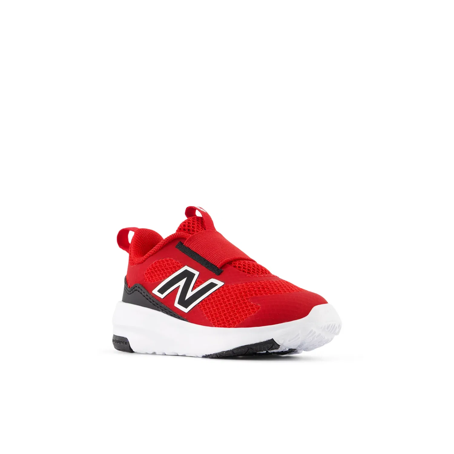 Детские кроссовки без шнуровки с дышащей сеткой 468 Slip On New Balance, Team Red With Black And White — фото 2