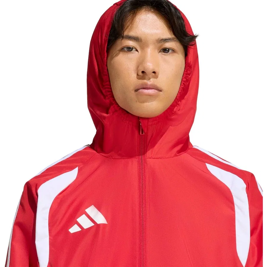 Мужской спортивный свитшот для футбола с капюшоном TIRO26C Aw Jkt adidas, Красный — фото 4