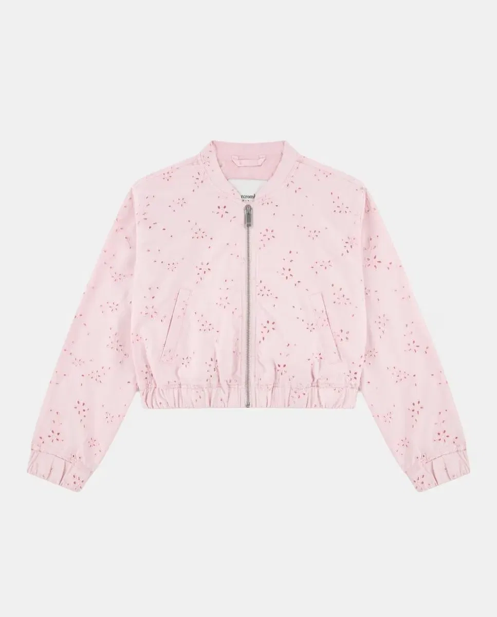 Детская куртка-бомбер с металлическими люверсами Abercrombie Kids, Rosa
