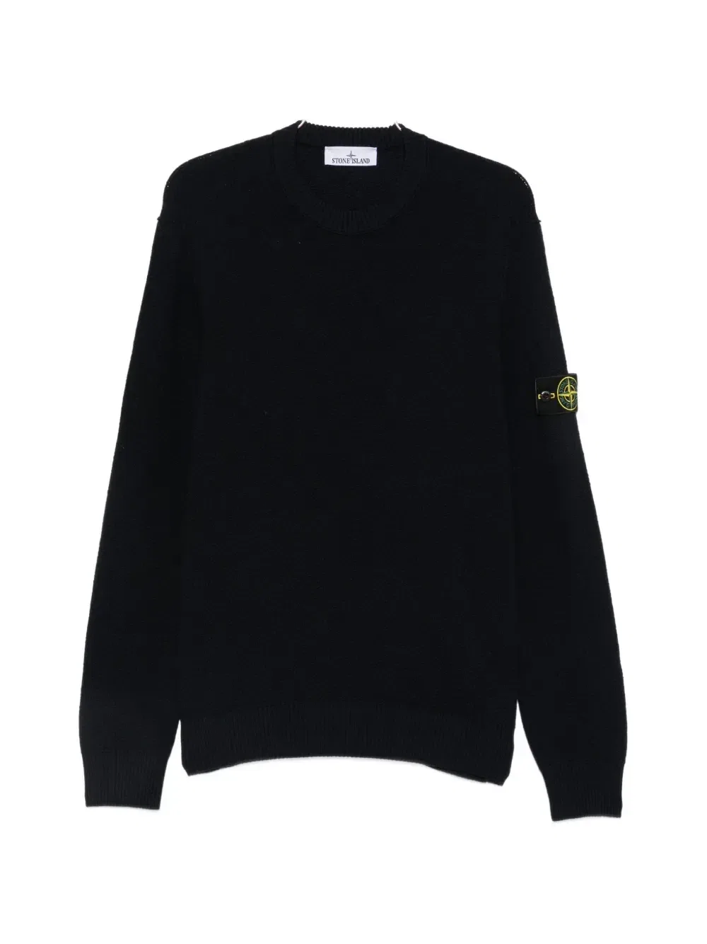 Свитер с длинными рукавами и нашивкой с логотипом Stone Island, синий