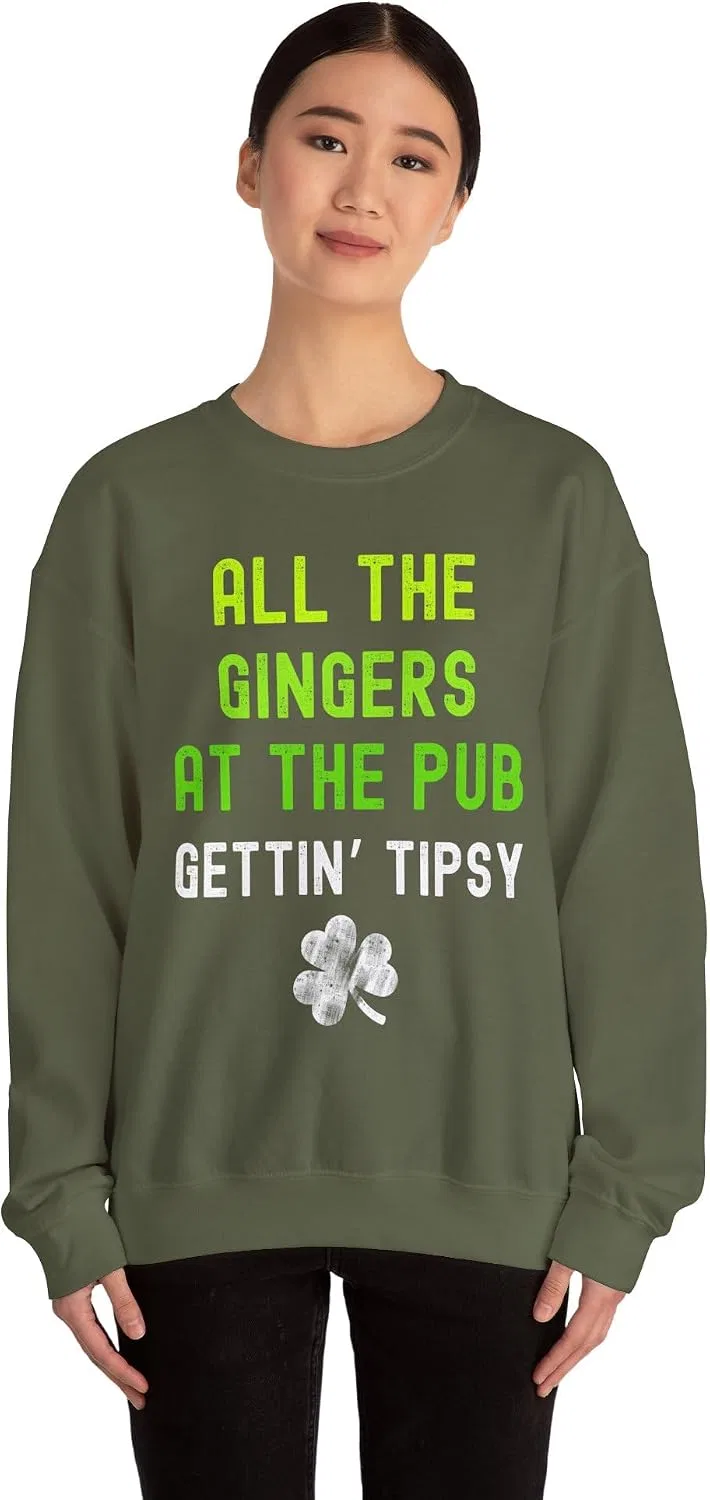 Унисекс футболка с принтом Ginger Tipsy, Military Green — фото 2