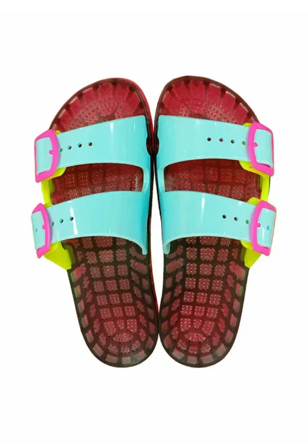 Сланцы с пряжкой La jolla color kids unisex - pool slides Sensi, Celeste, светло-голубой — фото 3