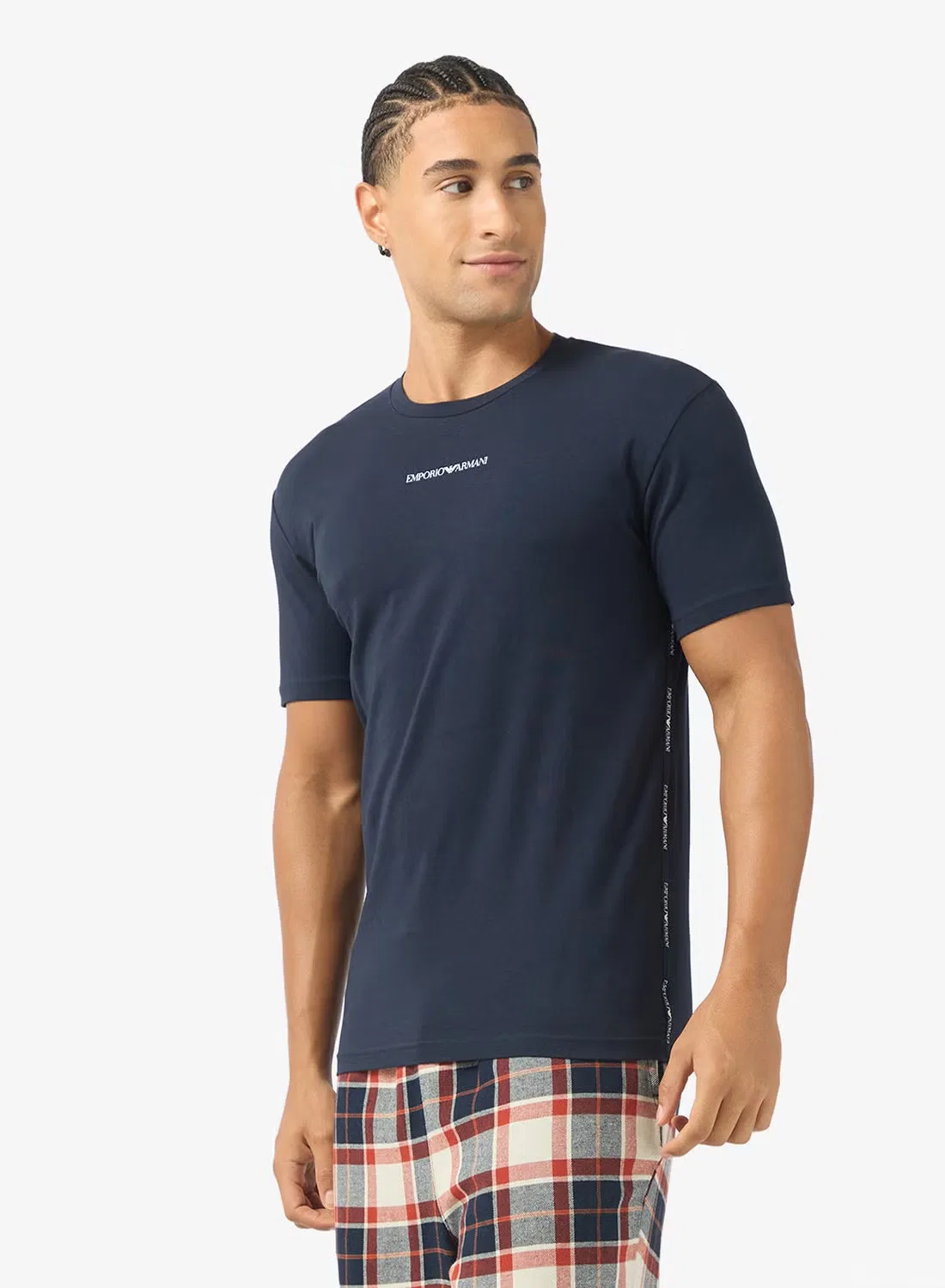 Футболка с нашивкой-орлом, комплект из 2 штук, Emporio Armani, синий