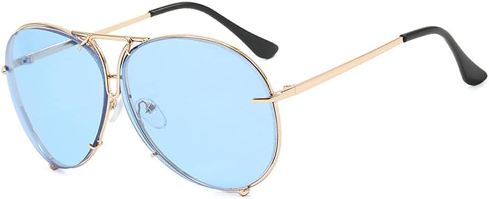 

Солнцезащитные очки UV400 — увеличенного размера, с градиентом металлических оттенков, подходят для женщин и мужчин, для бега и занятий спортом на открытом воздухе UYPTK, Gold-blue