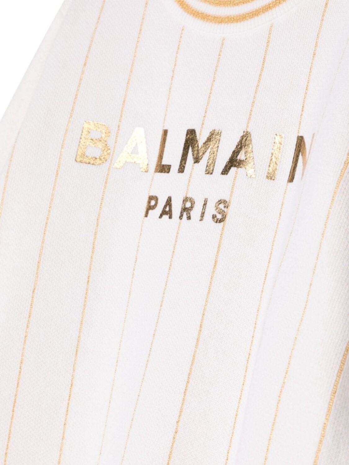 Balmain Kids джемпер с логотипом, нейтральный цвет — фото 3