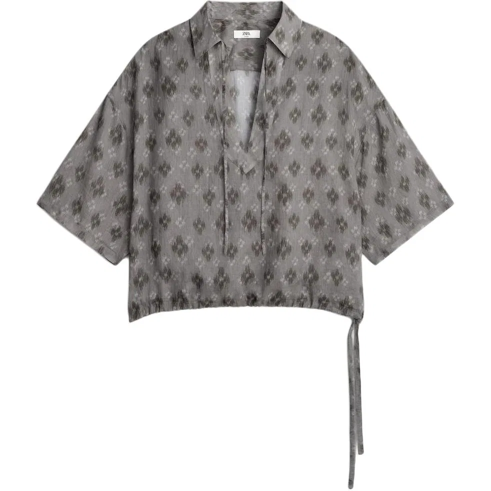Мужская футболка-поло с принтом, прямая посадка, ZARA, Print