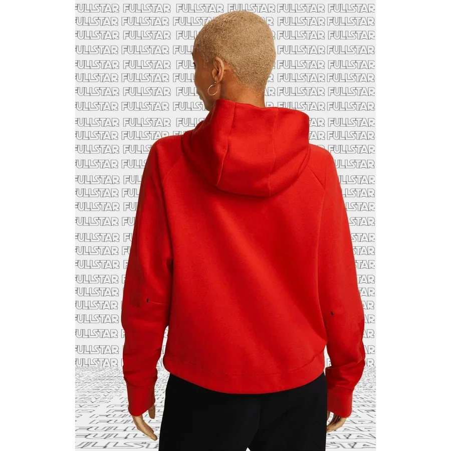 Женский свитшот с капюшоном Tech Fleece Windrunner Full Zip Nike, Оранжевый — фото 2