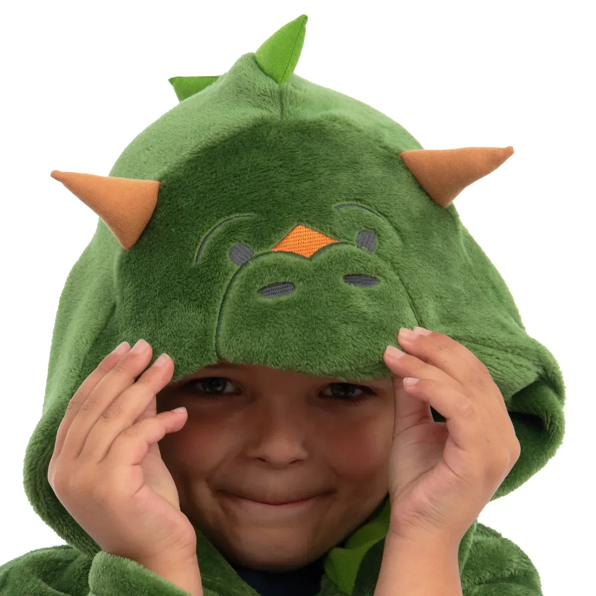 Детский халат с капюшоном с принтом динозавра Harry Bear, Green — фото 3