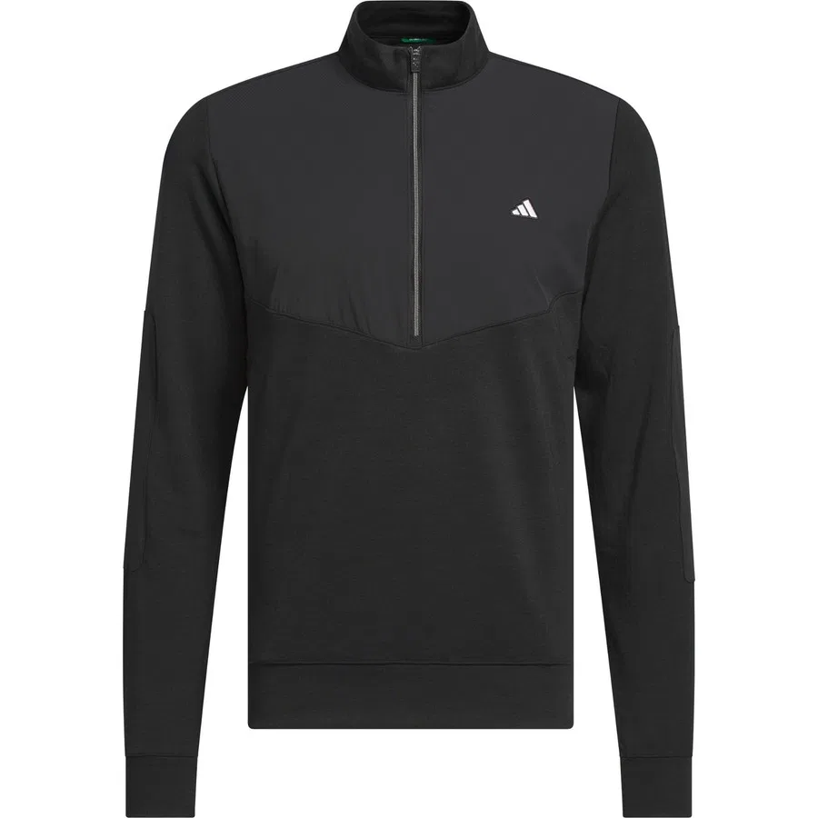 Свитшот с четверть-застежкой-молнией ULTIMATE365+ Course Control Hybrid Quarter-Zip adidas, Черный — фото 3