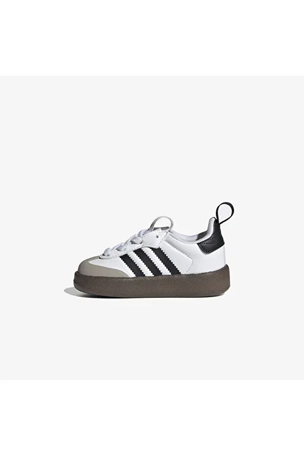 Детские кроссовки для девочек со светодиодами Adifom Samba 360 Baby Adidas, White Gray — фото 4