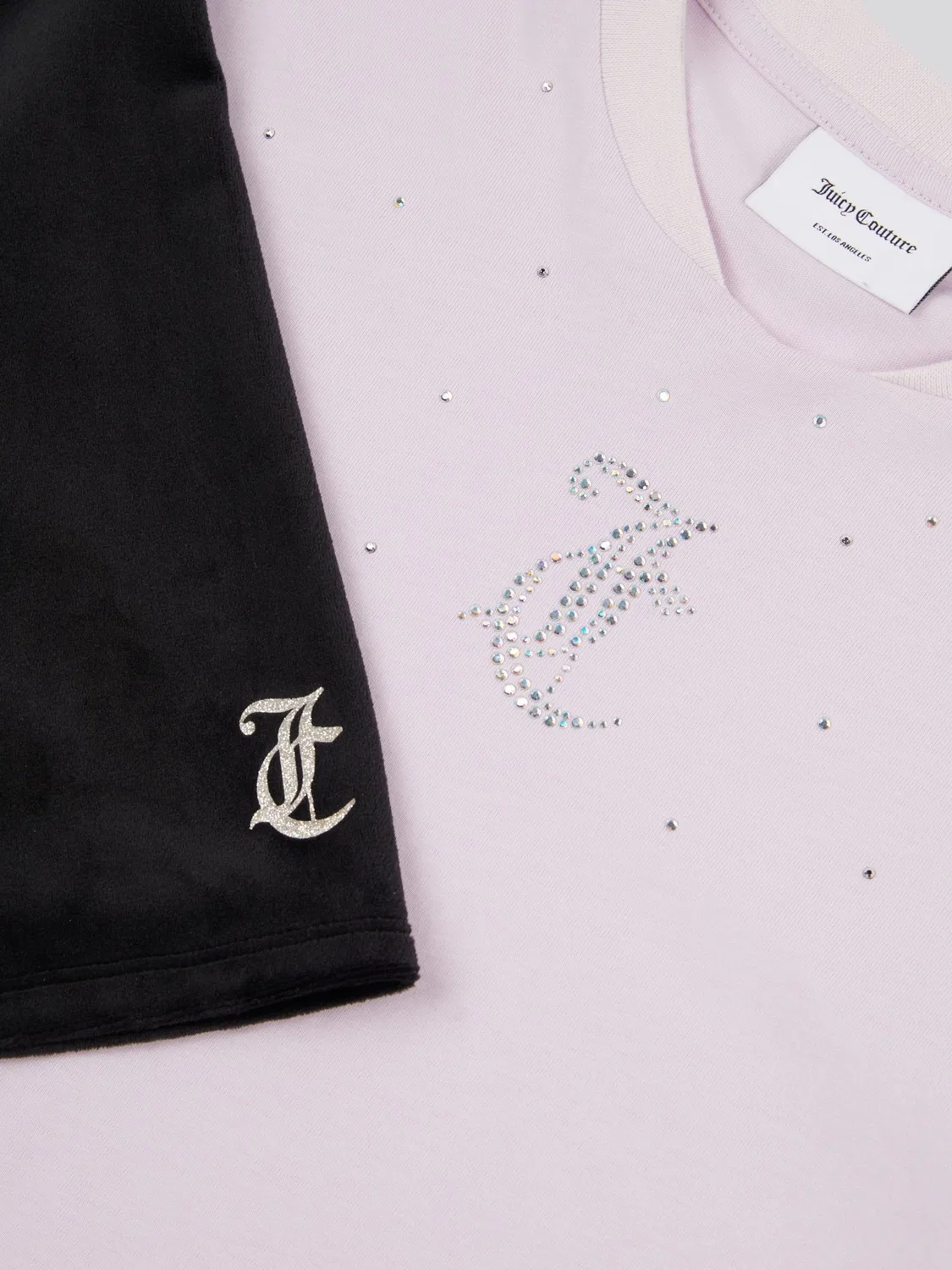 Комплект из футболки и велосипедок Juicy Couture, черный — фото 3