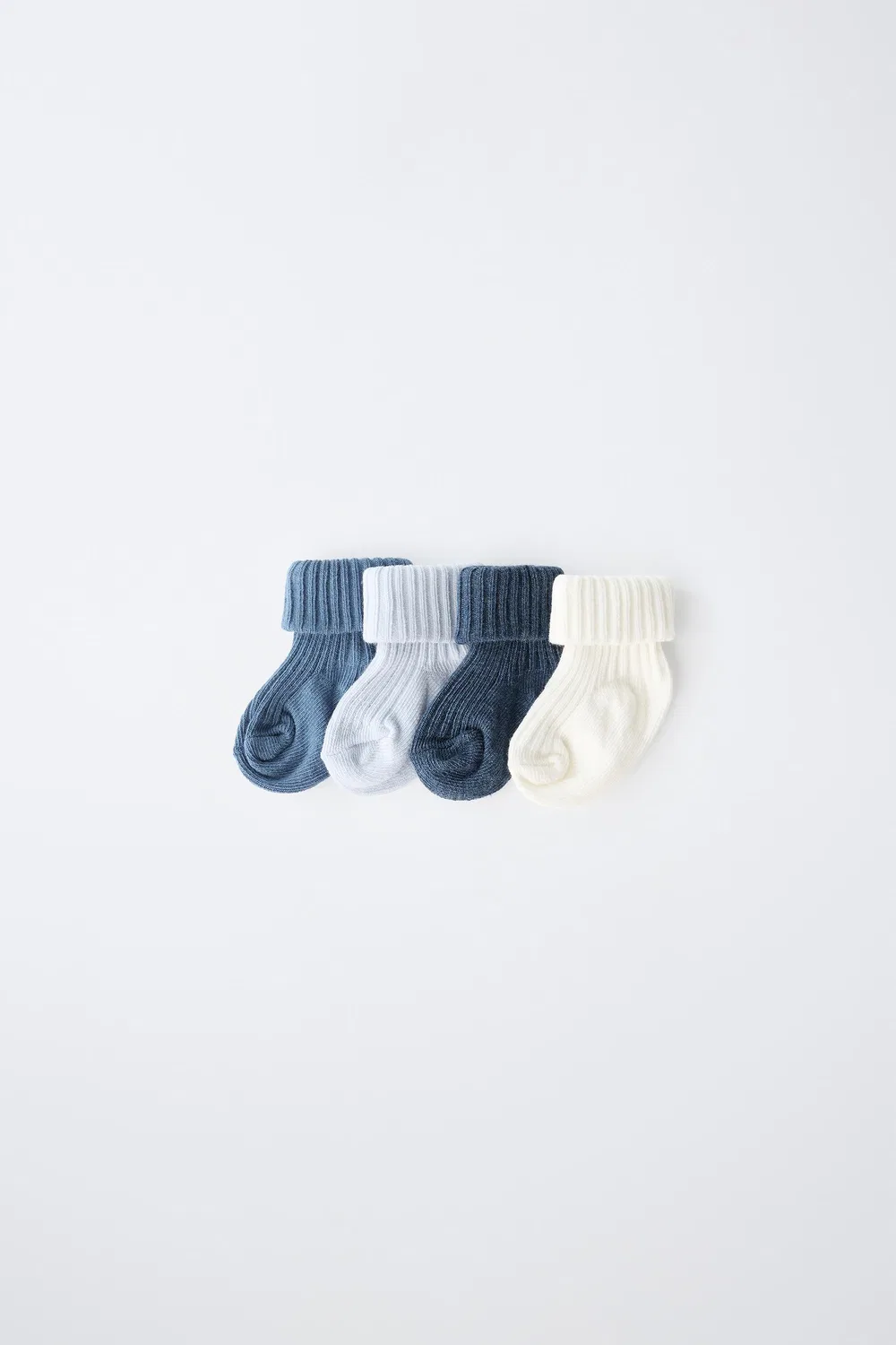 Набор из четырех цветных носков в коробке. ZARA, Mid-blue — фото 2