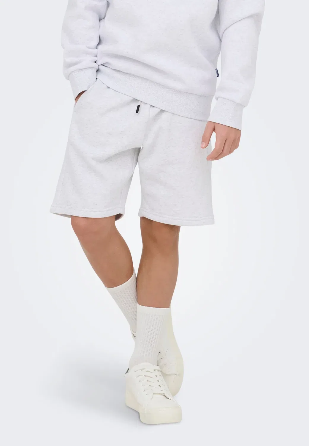 Osjceres shorts swt noos - спортивные штаны Only & Sons Junior, Super Light Grey Melange — фото 2
