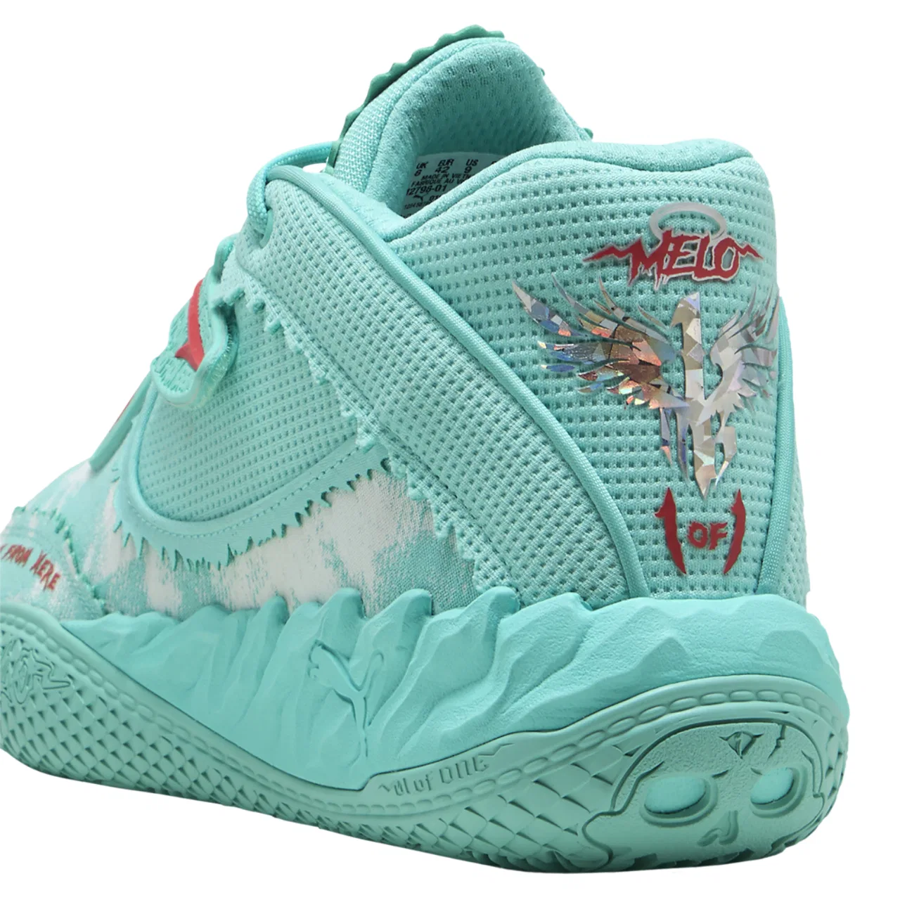 Кроссовки для мальчиков MB.05 Melo World PUMA, цвет Aquatic Green/For All Time Red — фото 3